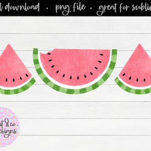 Watercolor Watermelon Trio,  Summer png, Watermelon Sublimation, Trio Clipart, PNG Digital Download, Watercolor Clipart, Watermelon PNG