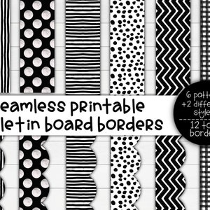 Printable Bulletin Board Borders | Printable Classroom Borders | Elementary School Decorations | Teacher Printable | Bulletin Board Borders