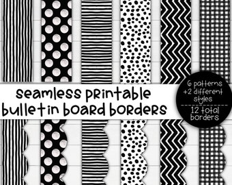 Printable Bulletin Board Borders | Printable Classroom Borders | Elementary School Decorations | Teacher Printable | Bulletin Board Borders