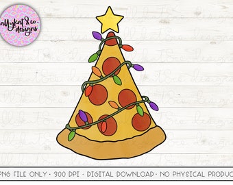 Pizza Christmas Tree PNG, Kids Christmas Shirt, Instant Download Cricut, Christmas Digital File, Christmas Cut File, Christmas Holiday png
