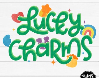 Lucky Charms PNG: St. Patrick's Day Sublimation Design (Digital File)