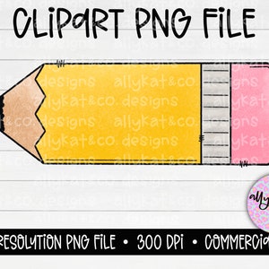 Clipart de lápis | Clipart desenhado à mão | Material Escolar PNG | De volta às aulas DTG | Clipart escolar | Lápis Doodle Clipart | Uso comercial