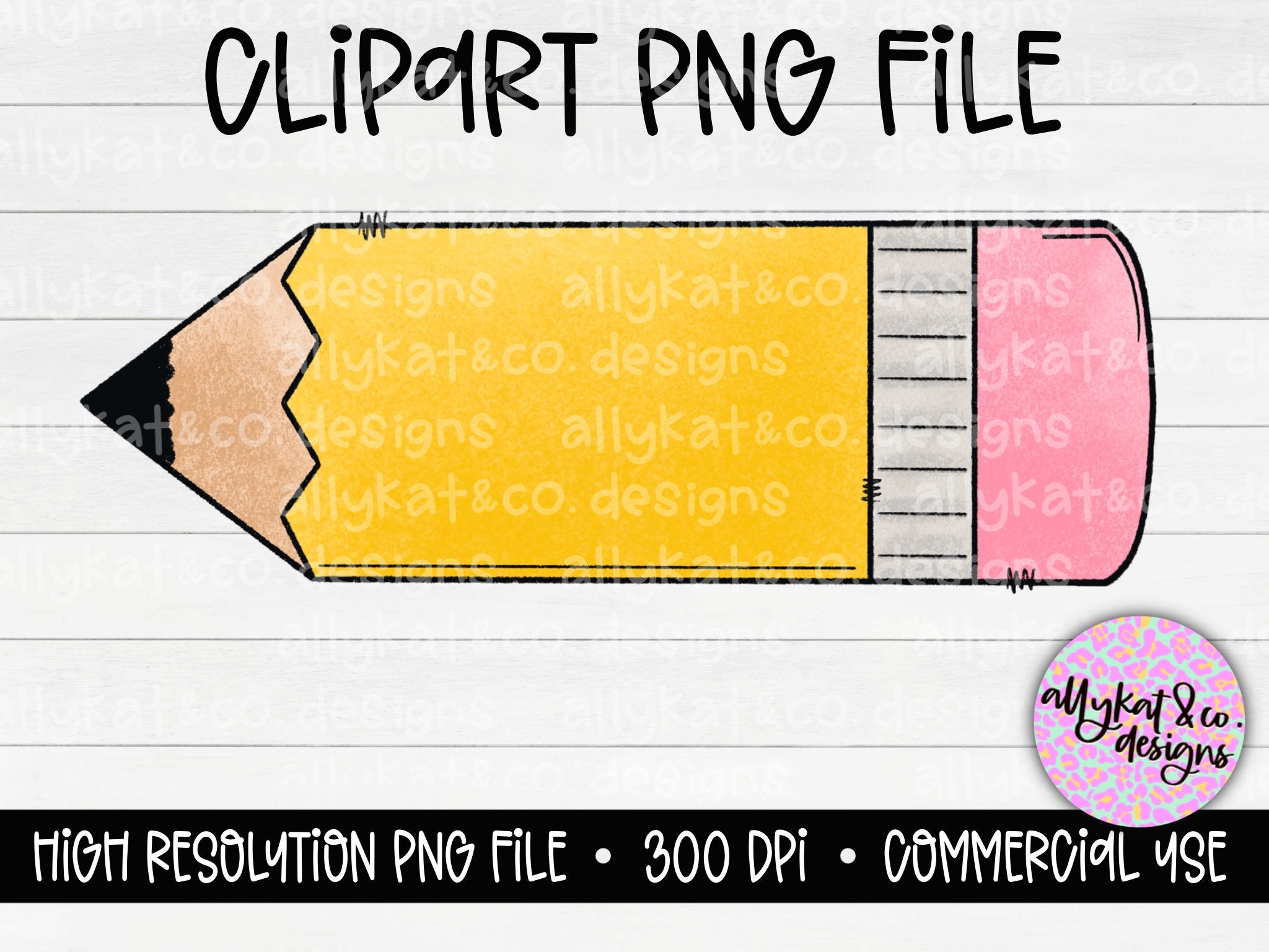 Pencil Clipart | Hand Drawn Clipart | School Supplies PNG | Back to School DTG |  School Clipart | Pencil Doodle Clipart | Commercial Use