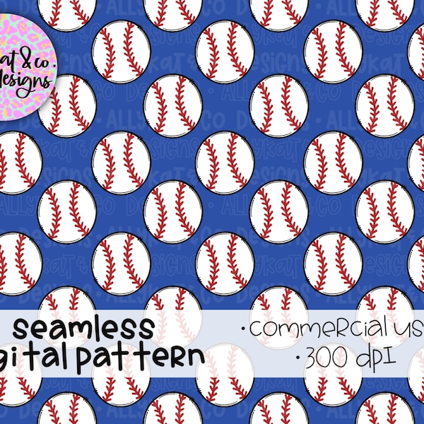 Baseball Pattern - Etsy