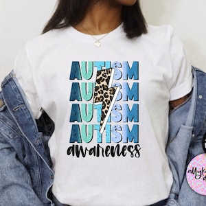 Distressed Autism Awareness PNG, Special Needs Design, Autism PNG, Autism Awareness Design File, Special Needs, Leopard Lightening Bolt PNG
