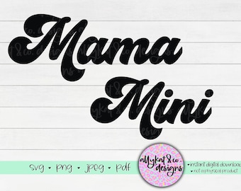 Mama and Mini SVG: Matching Outfit Design (Digital Download)