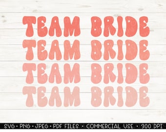 Retro Team Bride SVG: Bachelorette Party Shirt Design (Digital Download)