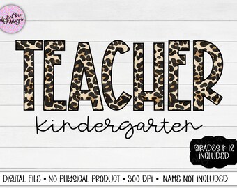 Camisa de profesor con estampado de leopardo PNG: Archivo digital para grados K-12