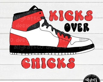 Kicks Over Chicks Valentine's Day PNG - Kids Valentine's Shirt (Digital Download)
