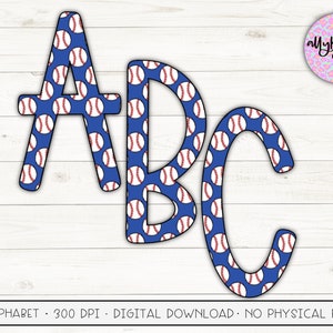 Baseball Sublimation Alphabet, Sublimation Letters, Upper Case Full Alphabet, Baseball Doodle Letters, Baseball Monogram, Baseball Letters