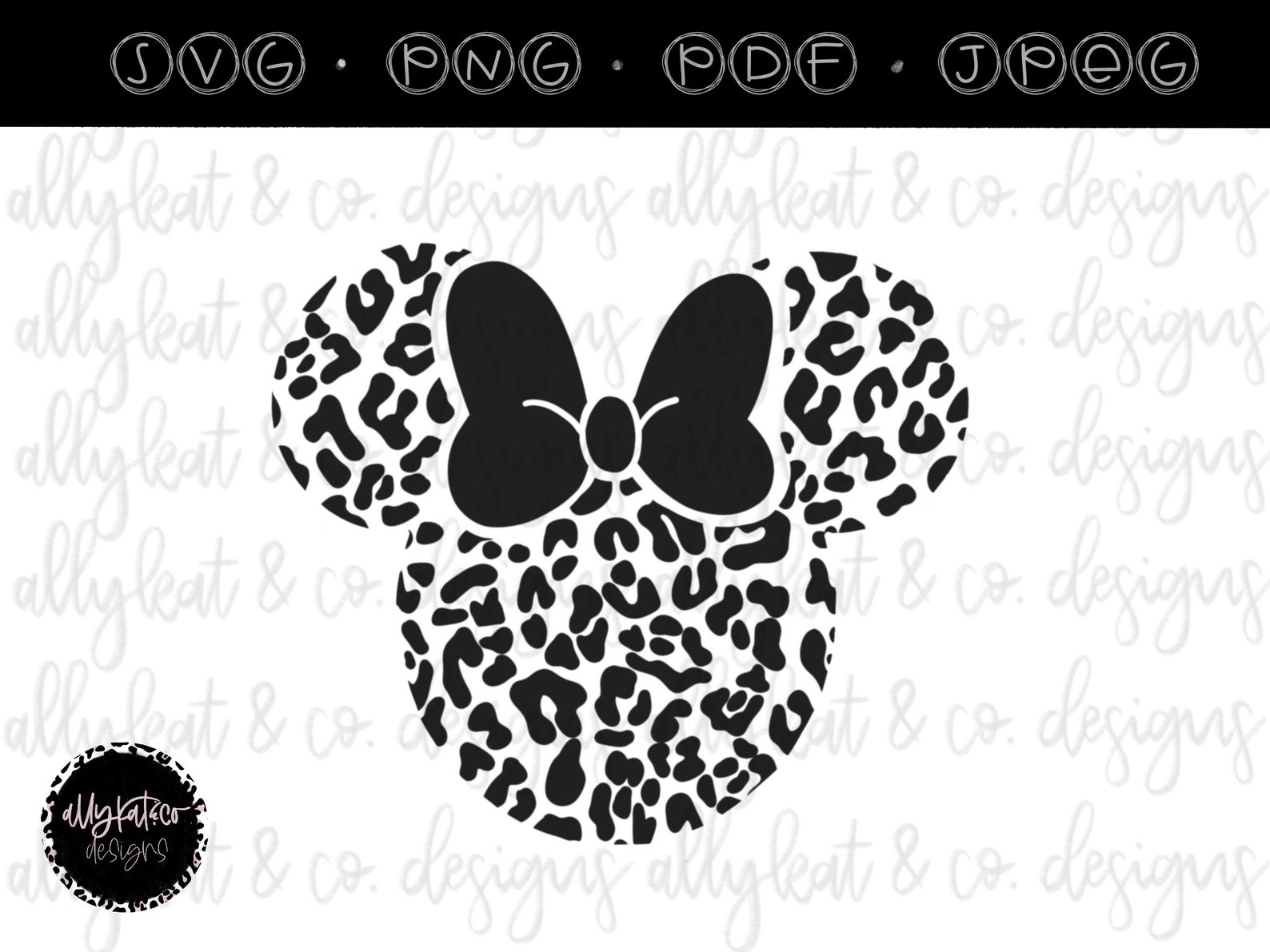 Leopard Minnie Mouse Ears svg Leopard Svg Disney Shirt svg | Etsy
