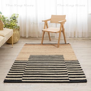 Striped Jute Rug: Handwoven Boho Entryway Runner