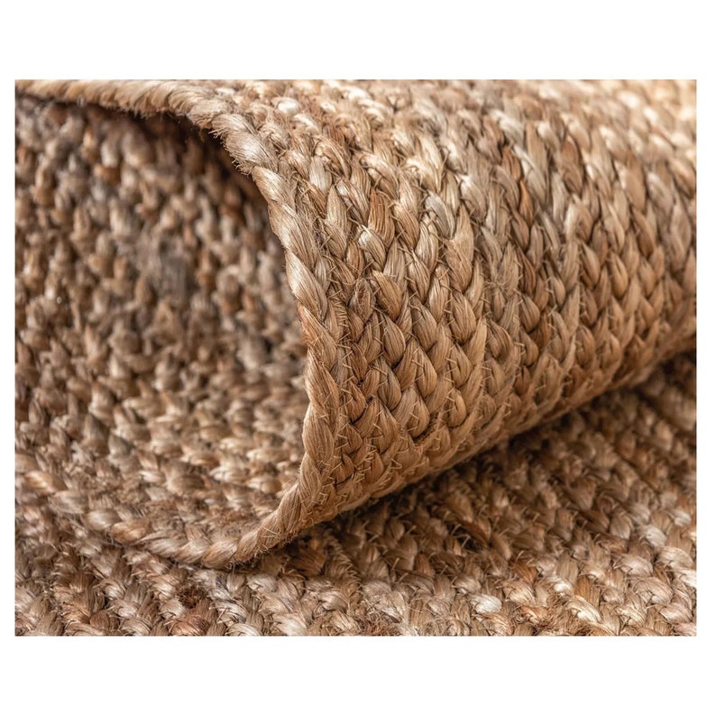 Natural Jute Braided Rug 5x8 6x9 8x10 Jute Rug Bohemian Etsy