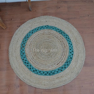 Handmade Braided Jute Round Rug: Eco Friendly Boho Decor