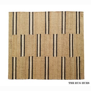 Striped Jute Rug: Custom Size Boho Hallway Runner