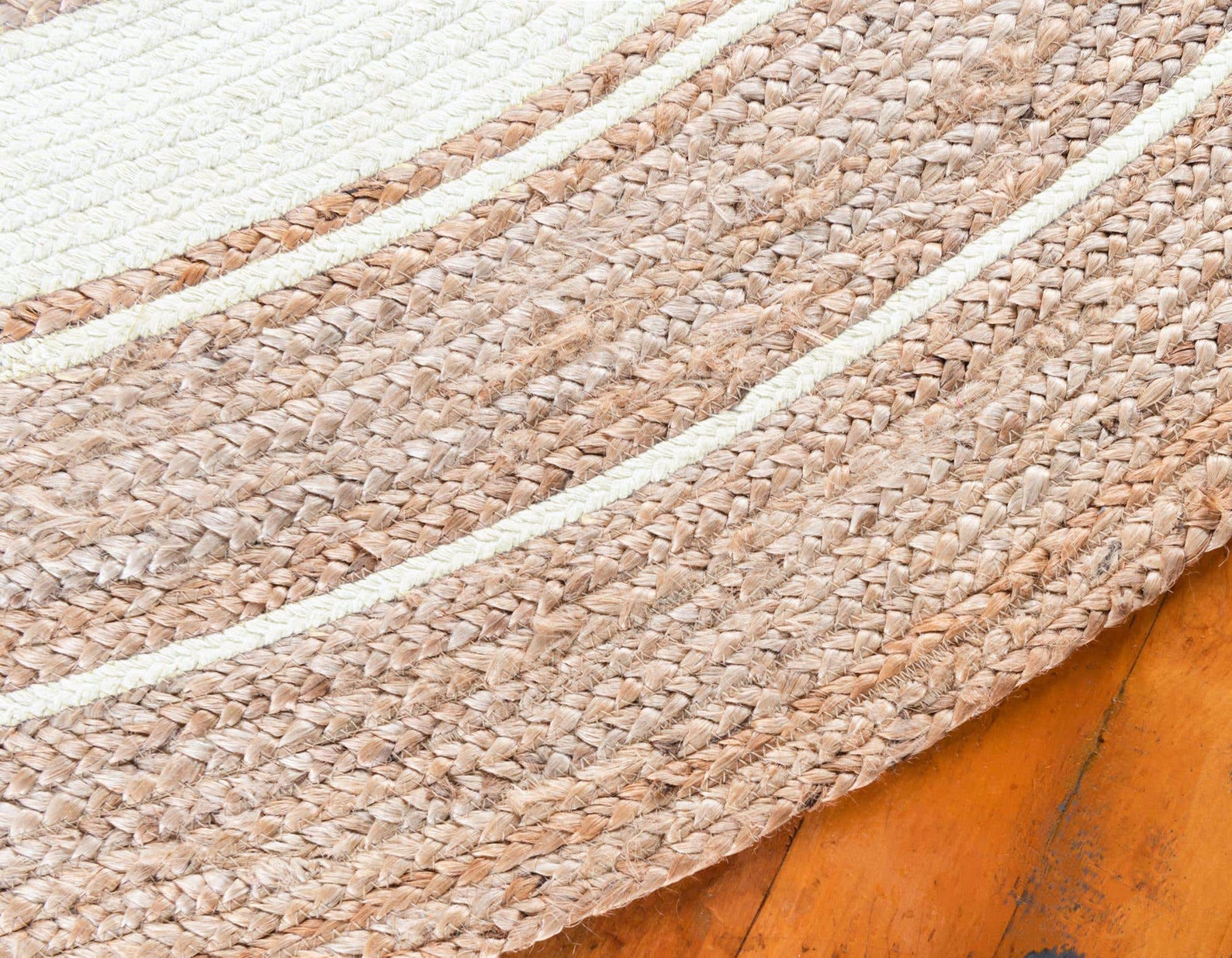 Natural Jute Braided Rug 4x4 5x5 6x6 Jute Border Round Rug Etsy