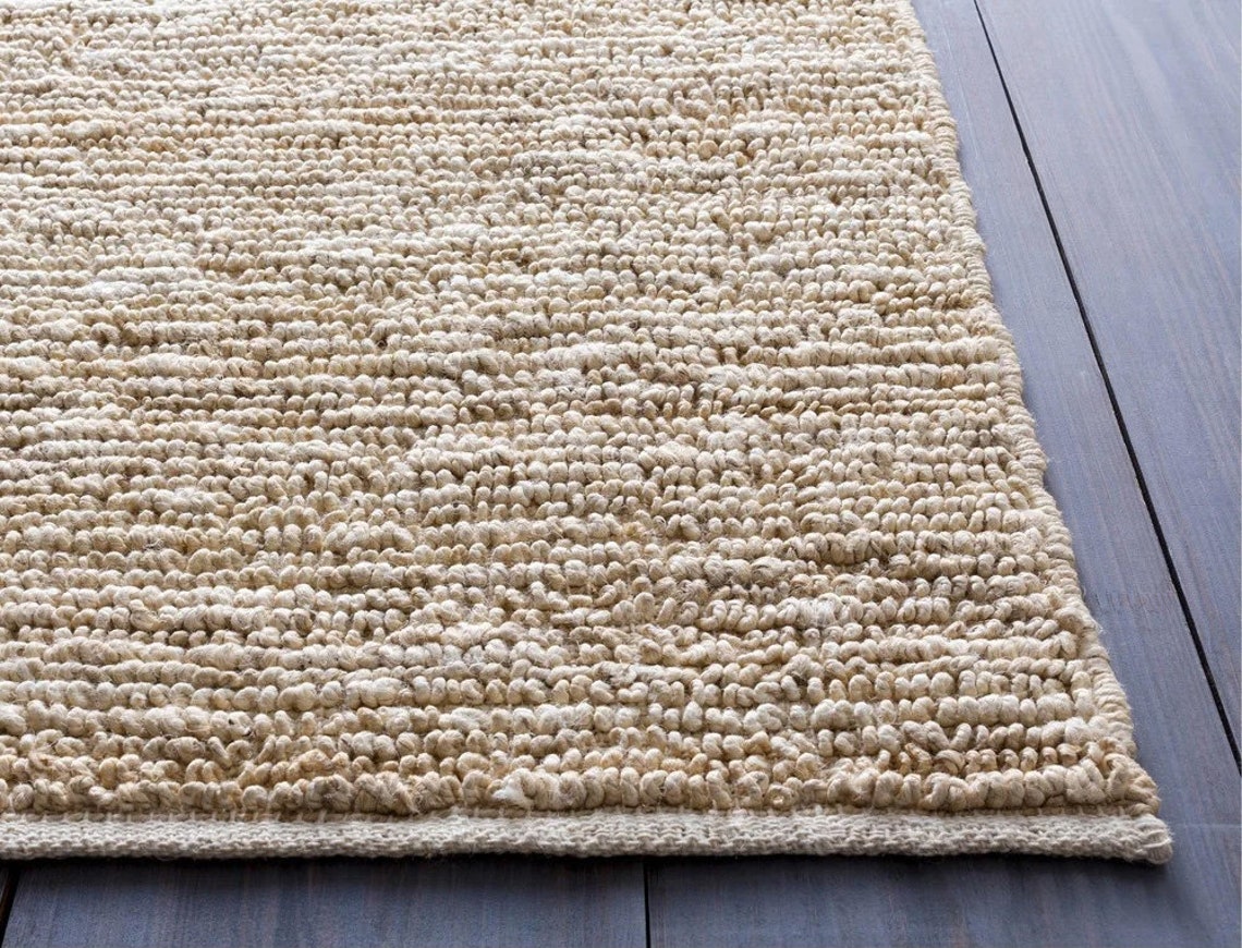 6x9 8x10 off White Jute Loop Area Rug Custom Rug Indian Etsy