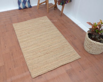 Handmade Jute Braided Rug: Natural Fiber Boho Decor