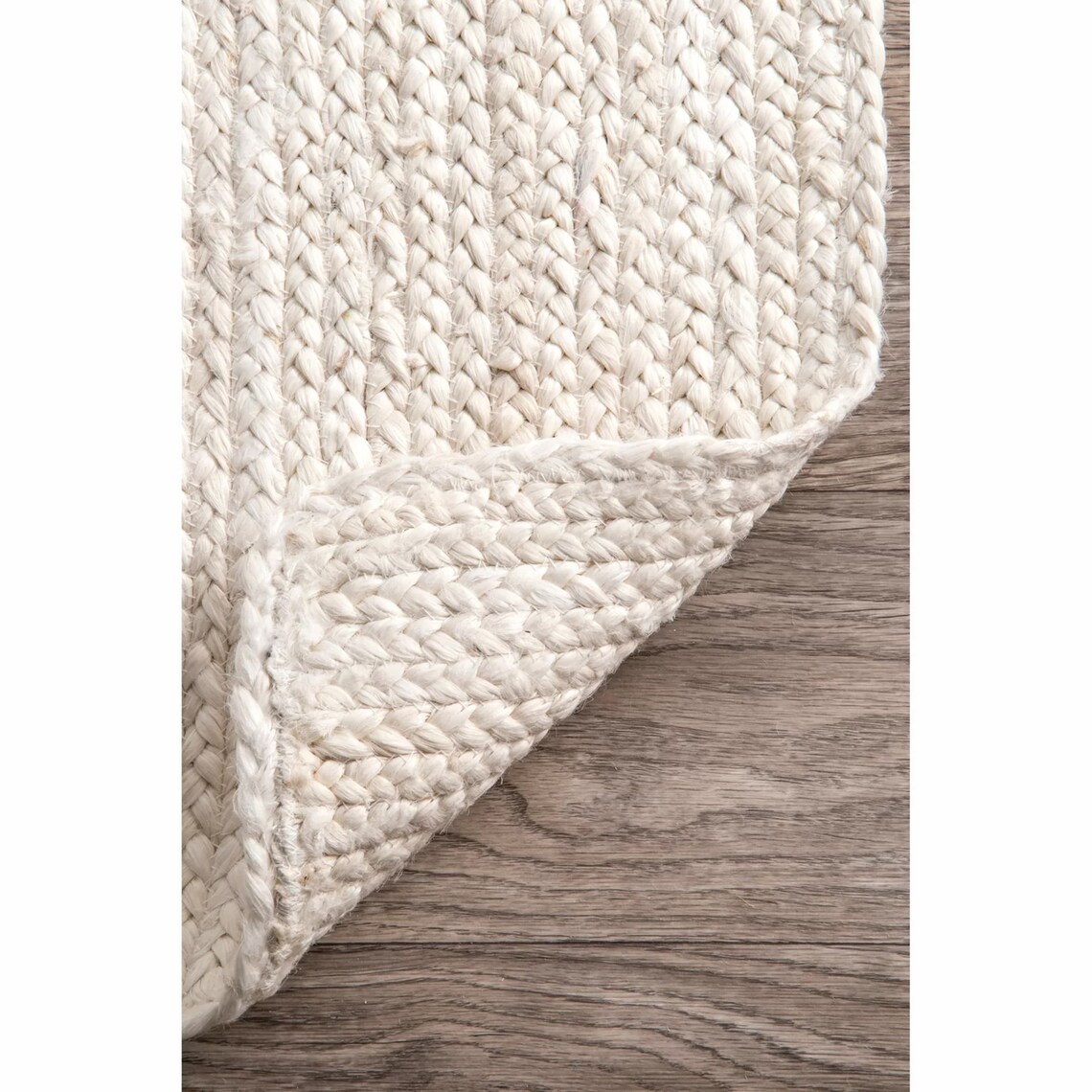 Off White Natural Handmade Jute Area Rug Solid Custom Rug Etsy UK