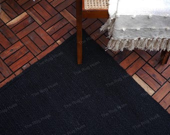 Handmade Jute Braided Rug: Natural Bohemian Area Rug