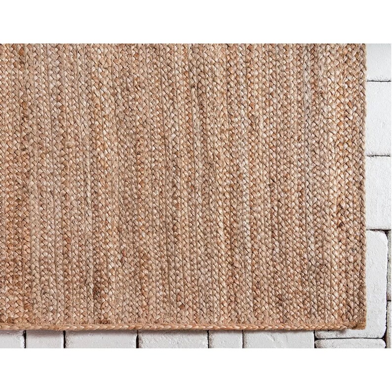 Natural Jute Braided Rug 5x8 6x9 8x10 Jute Rug Bohemian Etsy