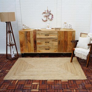 Handmade Jute Braided Area Rug: Eco Friendly Boho Decor