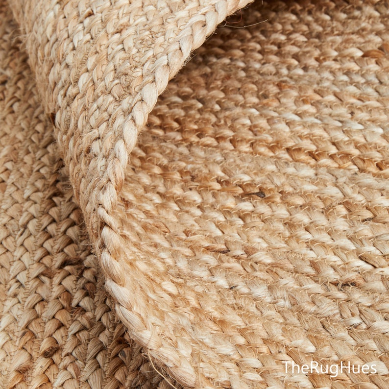 Natural Jute Braided Rug 5x8 6x9 8x10 Jute Rug Bohemian Etsy
