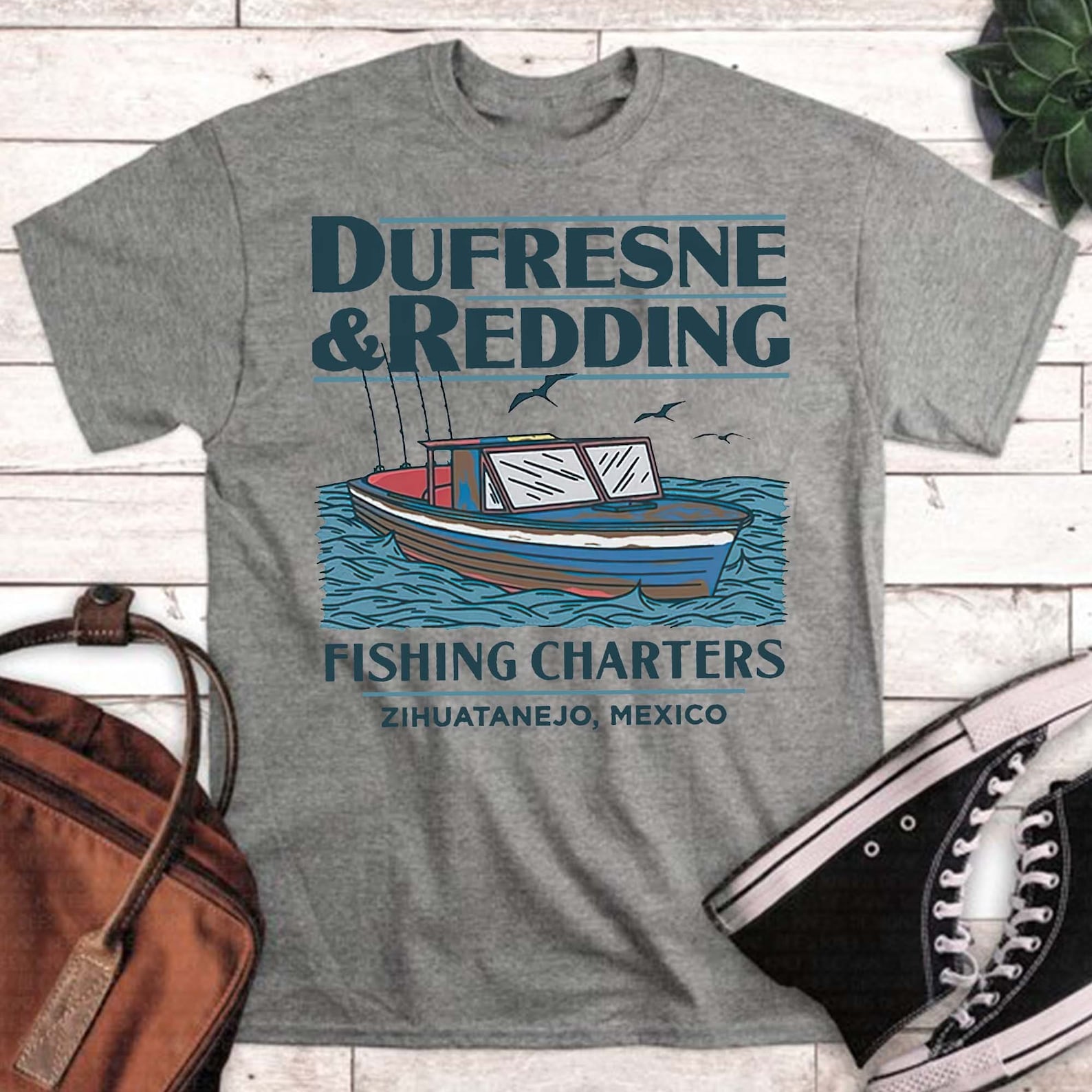 Dufresne & Redding Fishing Charters Classic Tshirt Fishing Etsy