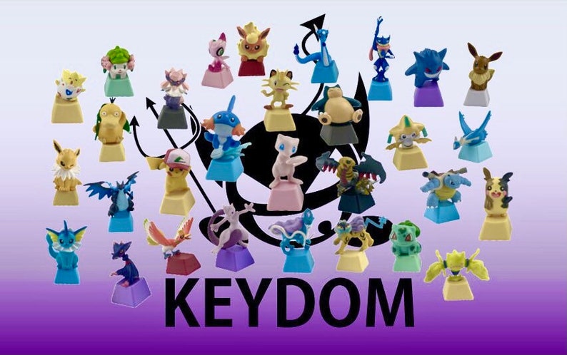 Pokemon Keycaps Choose your Pokemon keycap for Mechanical Keyboard R4 PBT  *Custom Available* 