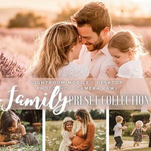 FAMILY Lightroom + Photoshop Presets Pack | Natural Outdoor Portrait | Desktop Mobile App Photo Filter | Instagram image look bundle