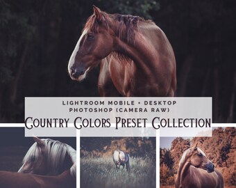 30+2 NATURAL MOODY Lightroom Presets | Desktop + Mobile Photoshop | Horse Photography Animal Photography Dogs Nature | Image Look Instagram Filter