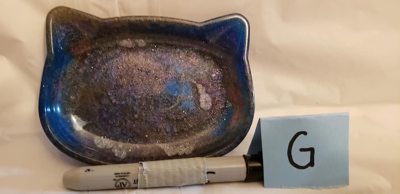 Set B Great for Gifts! Cat Shaped Resin Trinket Dish