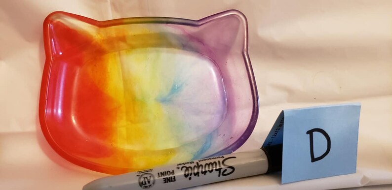 Set B Great for Gifts! Cat Shaped Resin Trinket Dish