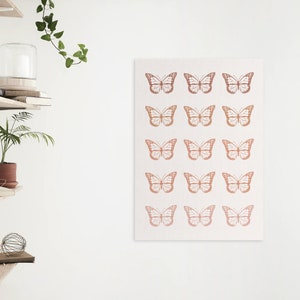 Butterfly Printable Art, Butterfly Poster, Butterfly Print, Apartment Wall Art, Instant Download, Butterfly Grid Poster, Trendy Wall Art