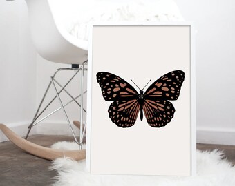 Butterfly Printable Art, Butterfly Digital Print, Butterfly Poster, Womens Wall Art, Instant Download, Butterfly Art, Trendy Wall Art