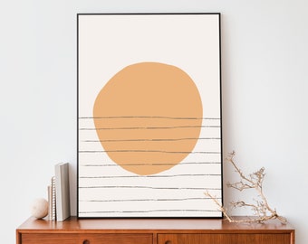 Abstract Sun Poster, Sun Print, Boho Wall Art, Sunshine Wall Decor, Boho Wall Hanging, Instant Download, Sunshine Sign, Abstract Wall Art