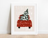 Rustic Christmas Tree Print, Instant Download Poster, Christmas Tree Print, Printable Christmas Art, Holiday Wall Art