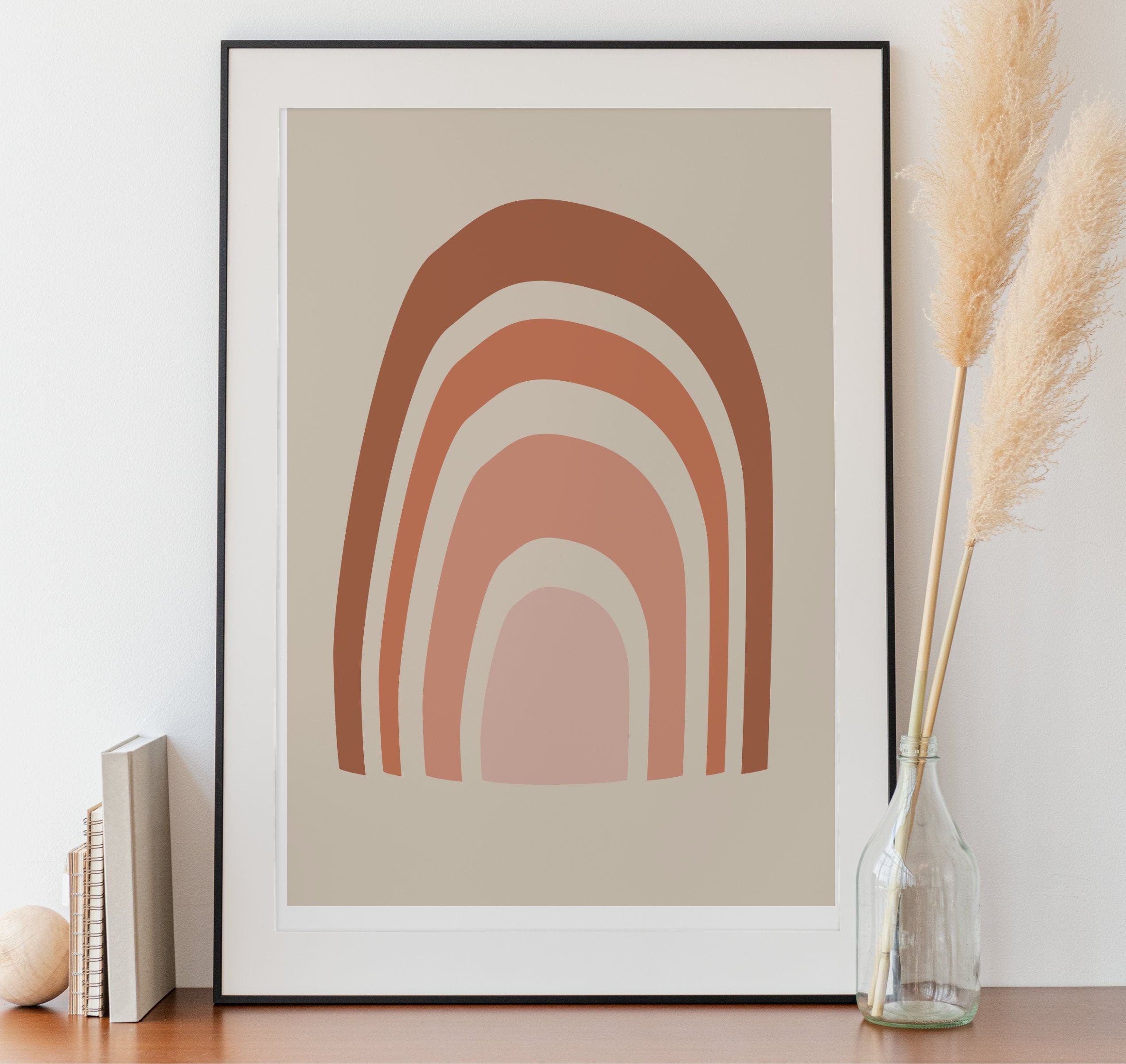 Boho Rainbow Wall Print Colorful Wall Art Rainbow Wall Art Etsy