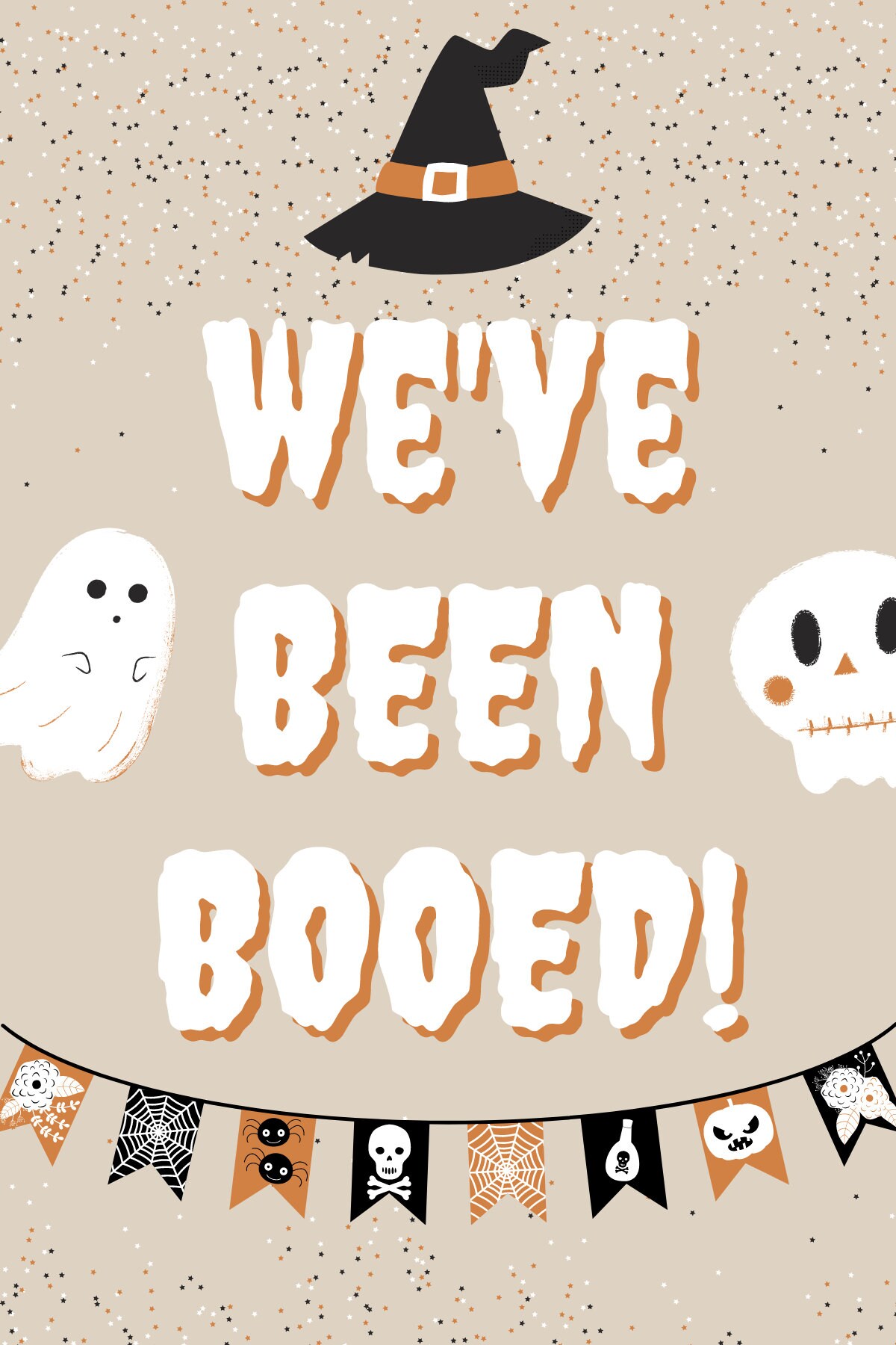 You've Been Booed Card, We've Been Booed Card, Printable Halloween ...