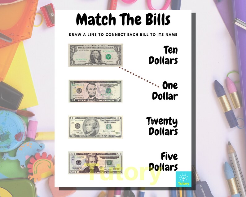 Preschool Money Worksheet Downloadable Printable, Homeschool Activity ...