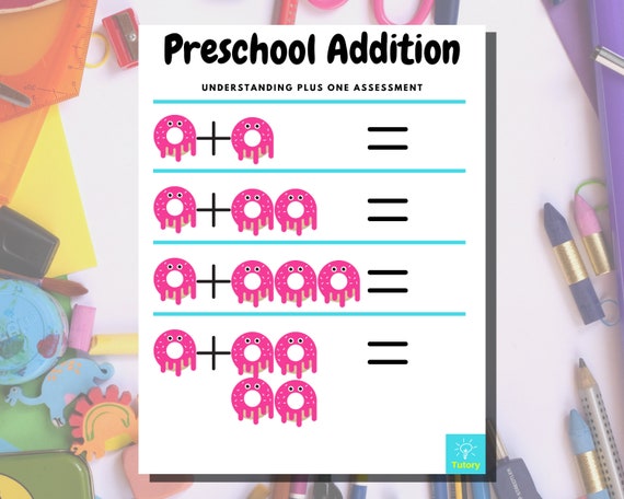 Preschool Addition Worksheet Downloadable Printable - Etsy