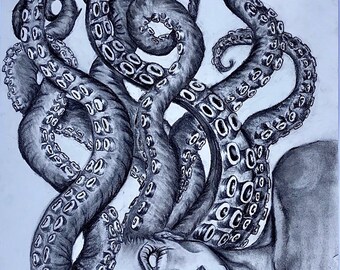 Medusa Drawing Etsy