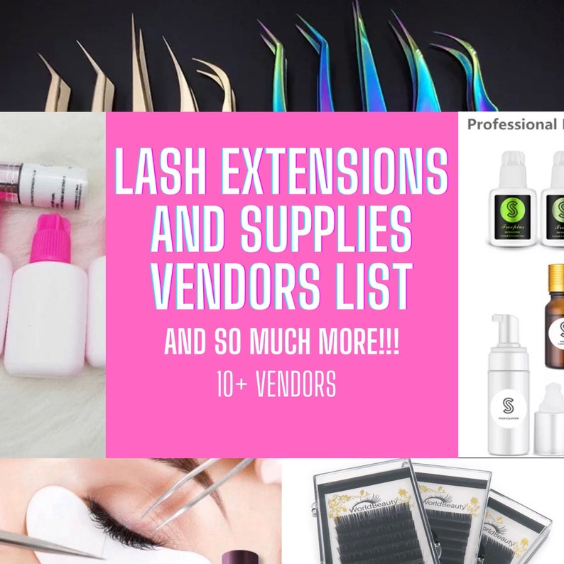 Lash Extensions and Supplies List for Lash Techs Etsy