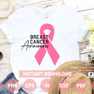 Breast Cancer Awareness Ribbon SVG: Cricut Design (Digital Download)