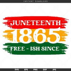 Juneteenth SVG: Free-ish Since 1865, Black History (Digital Files)