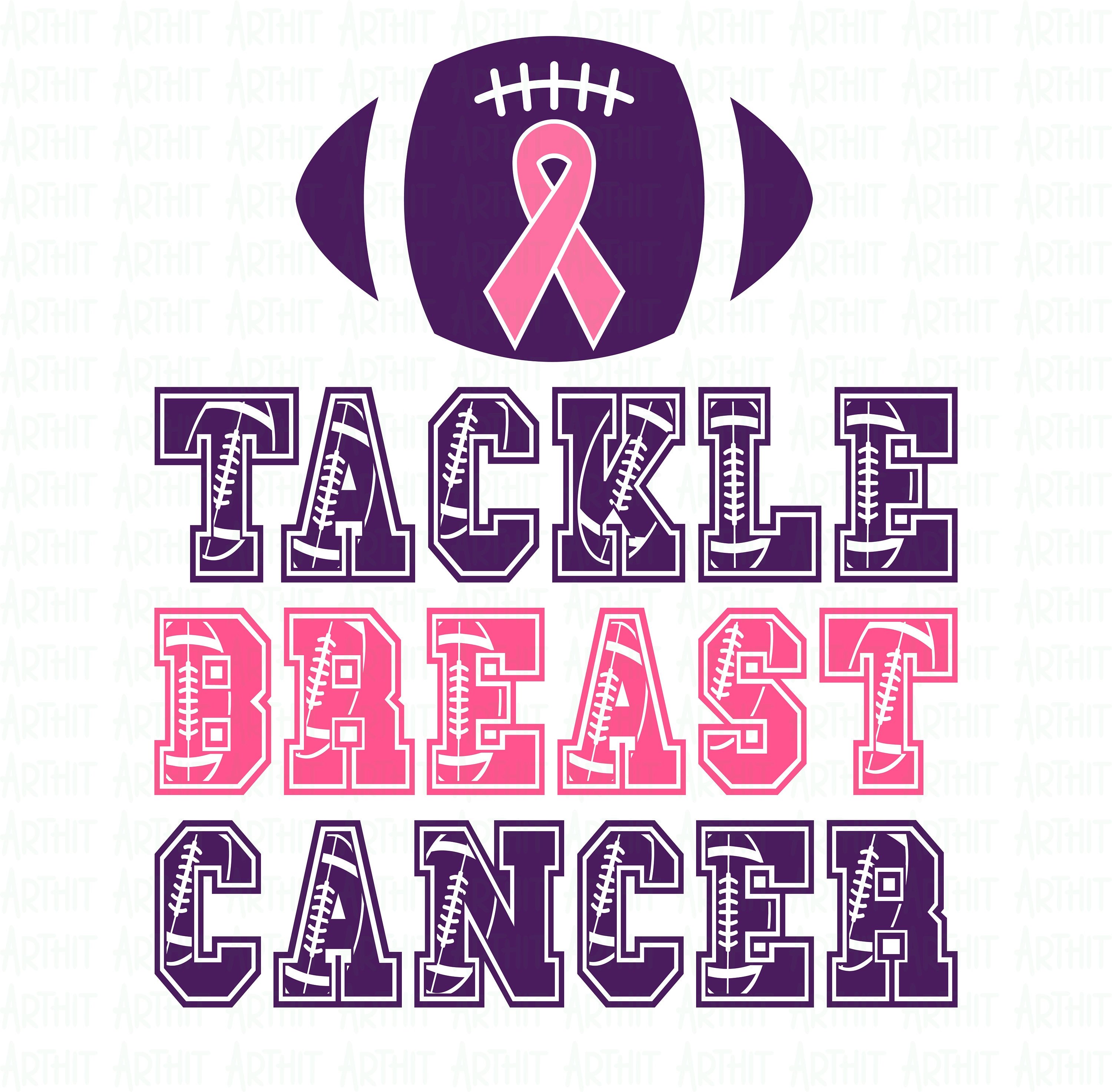Tackle Cancer Svg Breast Cancer Awareness Svg Instant - Etsy