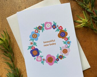 Círculo de flores de bebé