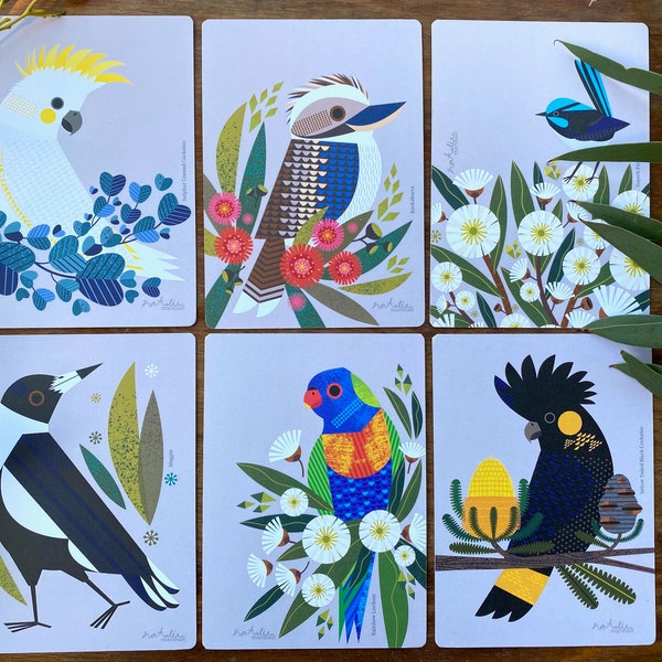 Australian Birds Postcard Set