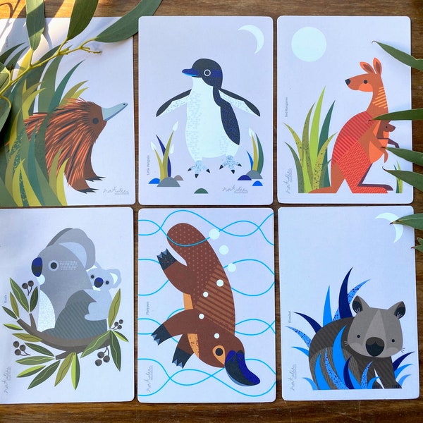 Australian Animals Postcard Set