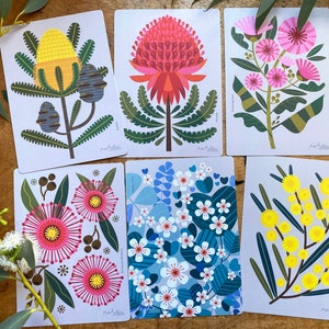 Australian Flowers Postcard Set